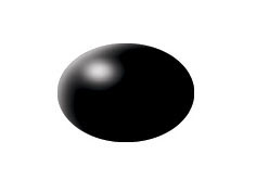schwarz,   seidenmatt - schwarz, seidenmatt RAL 9005 Aqua Color 18 ml