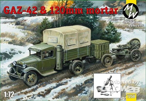 GAZ-42 & 120 mm mortar - Military Wheels 1:72 GAZ-42 & 120 mm mortar