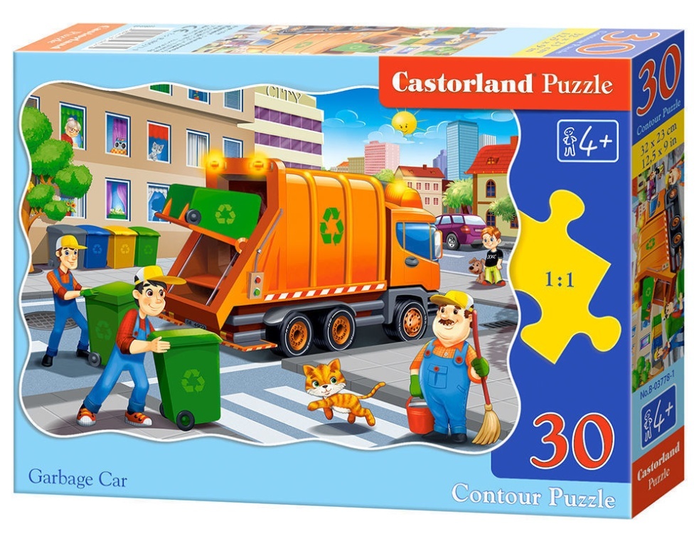 Garbage Car, Puzzle 30 Teile - Castorland  Garbage Car, Puzzle 30 Teile