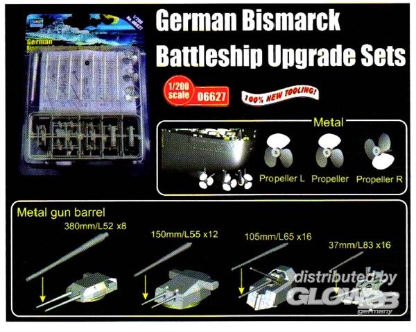 1/200 Upgrade-Set für Bismarc - Trumpeter 1:200 German Bismarck Battleship Upgrade Sets
