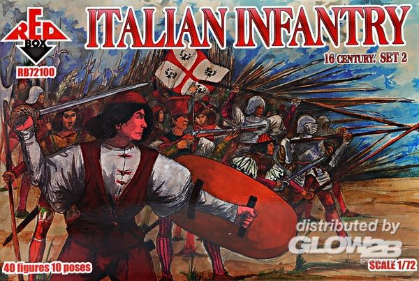 Italian infantry,16th century - Red Box 1:72 Italian infantry,16th century, set 2