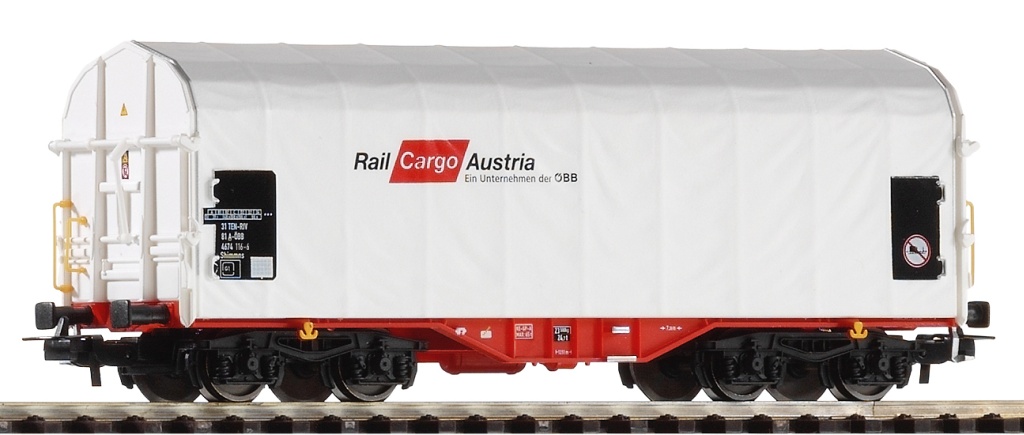 Schiebeplanwagen Rail Cargo A - Schiebeplanenwagen Shimmns Rail Cargo Austria ÖBB VI