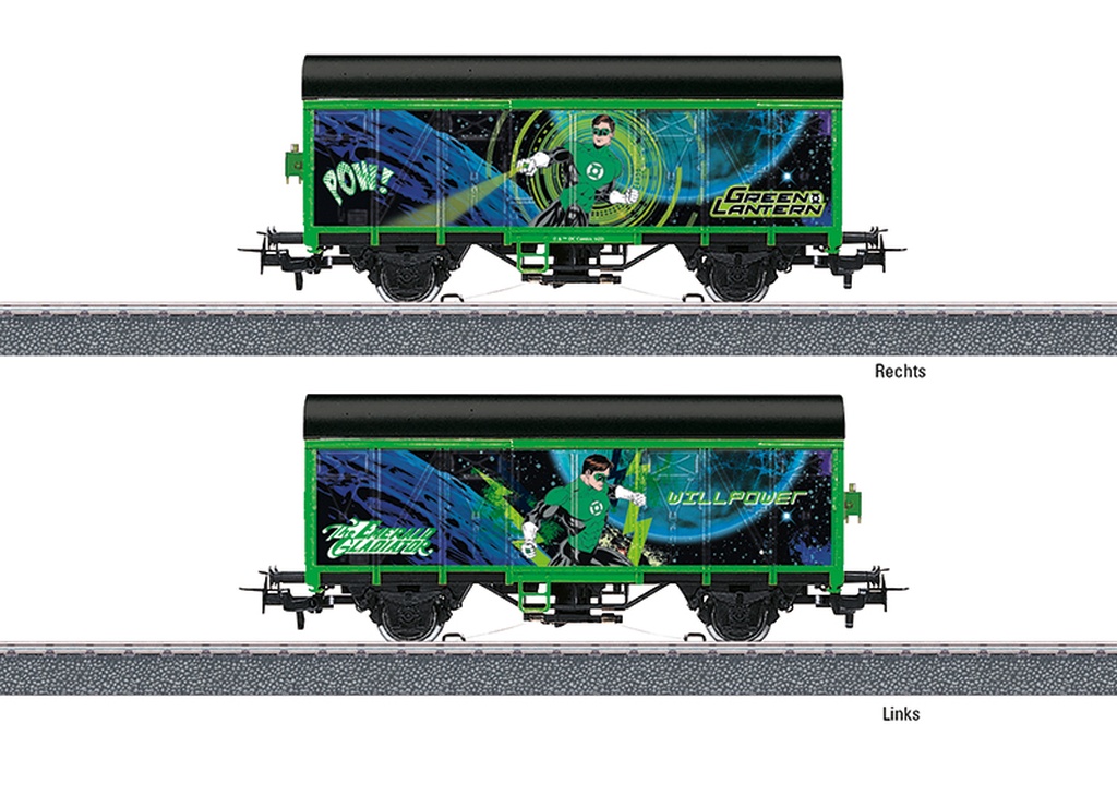 Ged. Güterwagen Green Lantern - Märklin Start up - Gedeckter Güterwagen Green Lantern