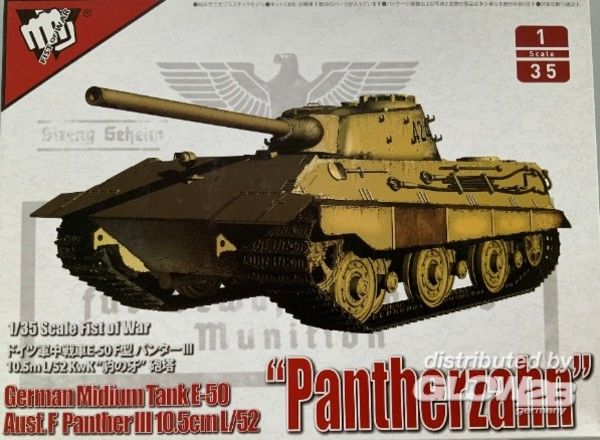 German Middle Tank E-50 mit 1 - Modelcollect 1:35 German Middle Tank E-50 mit 10.5cm L/52 Panther III Ausf.F