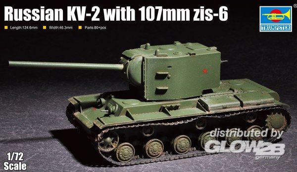 1/72 KV2 mit 107 mm Zis 6 - Trumpeter 1:72 Russian KV-2 with 107mm zis-6
