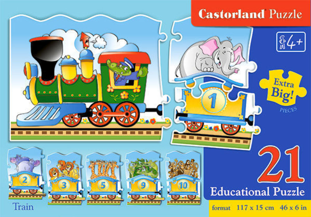 Train, Puzzle 21 Teile - Castorland  Train, Puzzle 21 Teile