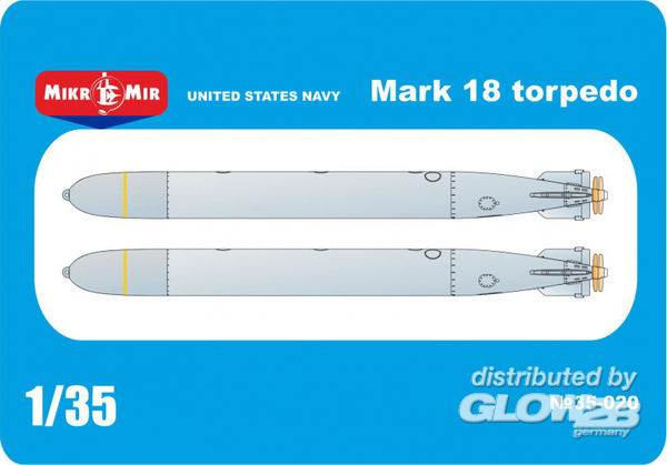 US NAVY Mark 18 torpedo, 2 pc - Micro Mir  AMP 1:35 US NAVY Mark 18 torpedo, 2 pcs