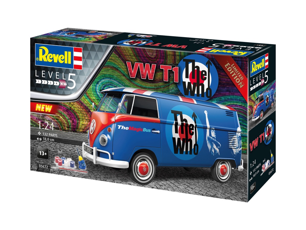 Geschenkset VW T1 "The Who" - Geschenkset VW T1 Tour-Bulli The Who, Limited Edition inkl. Basis-Zu