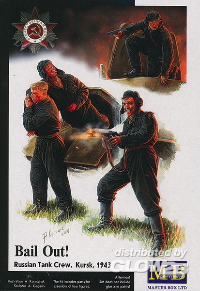 Bail Out! Russian Tank Crew - Master Box Ltd. 1:35 Bail Out! Russian Tank Crew Kursk 1943