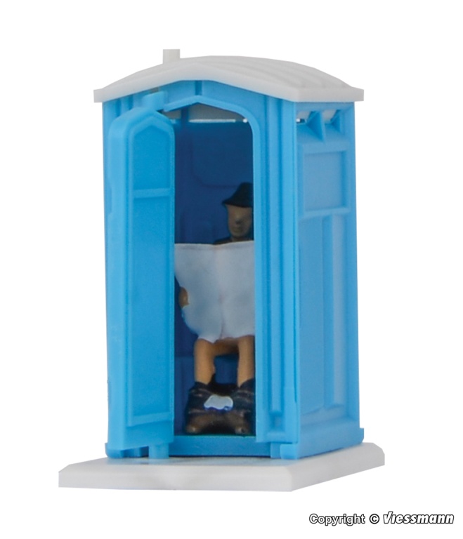 H0 Baustellen-Toilette MODELL - bewegtes Miniaturmodell / Liefertermin ca. Ende 2019