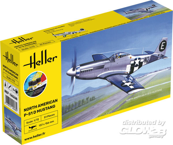 STARTER KIT P-51 Mustang - Heller 1:72 STARTER KIT P-51 Mustang