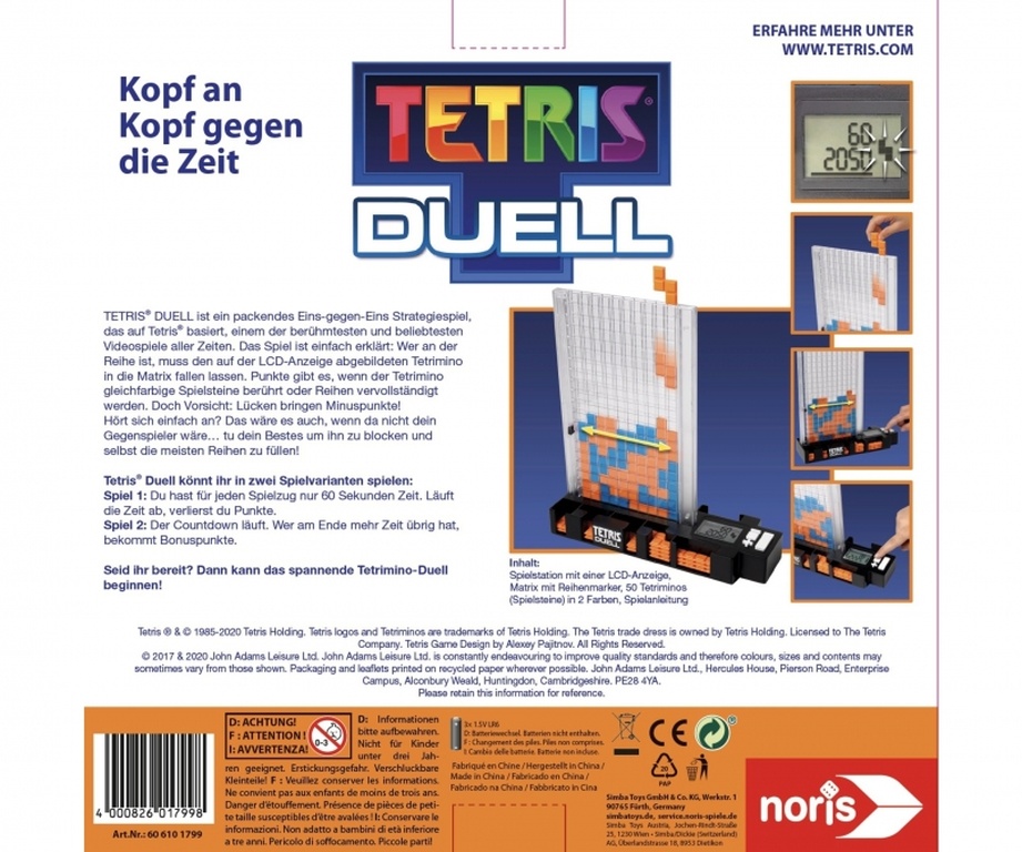 Noris Tetris Duell Spiel - Tetris Duell