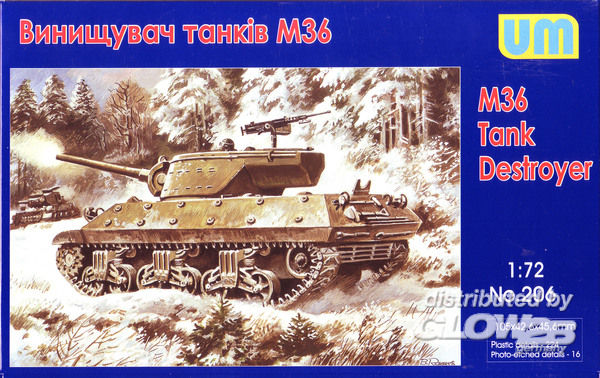 M36 tank destroyer - Unimodels 1:72 M36 tank destroyer