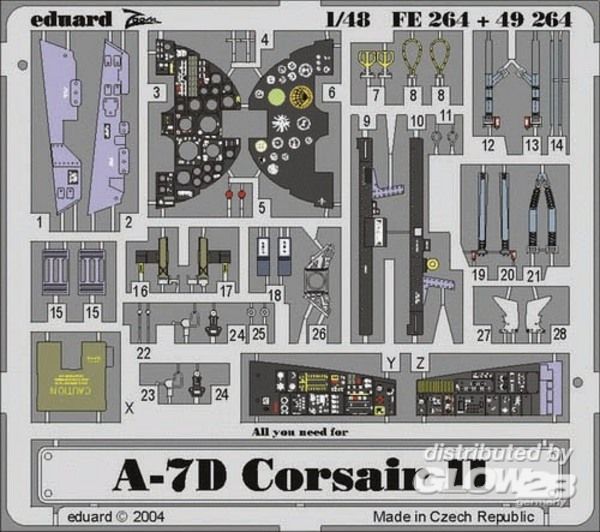 A-7D Corsair II - Eduard Accessories 1:48 A-7D Corsair II