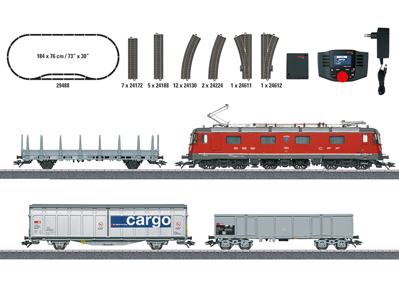 Digital-Startp.CH Güterzug m. - Digital-Startpackung Schweizer Güterzug mit Re 620