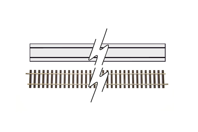 Gleis flexibel 914,40mm - Gleis flexibel Holzschwellen, Länge 914,40 mm  (VE 12)