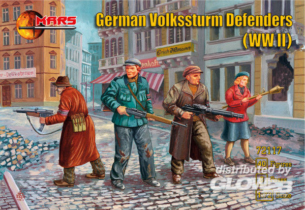 WWII German Volkssturm Defend - Mars Figures 1:72 WWII German Volkssturm Defenders