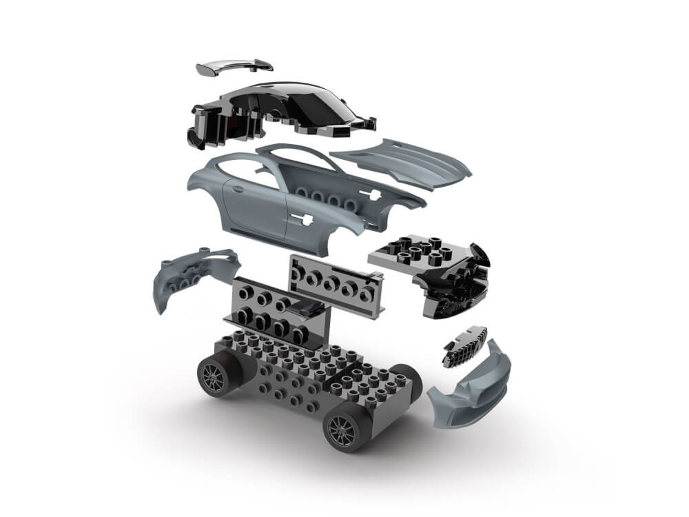 Build´n Race Mercedes-AMG GT - Build ´n Race Mercedes-AMG GT R, grau