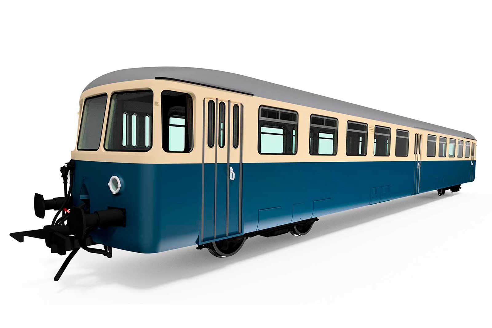 Akku-Triebwagen BR 515, DB, E - Akku-Triebwagen BR 515, DB, Epoche 4, blau-beige