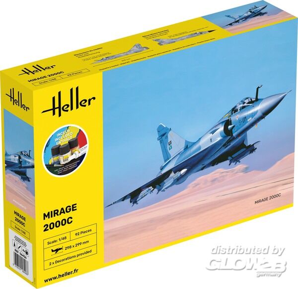 STARTER KIT Mirage 2000 C - Heller 1:48 STARTER KIT Mirage 2000 C