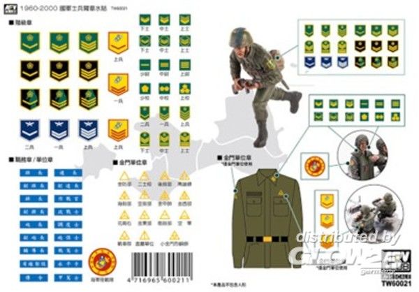ROC ARMY 1960-2000 MILITARY A - Hobby Fan 1:35 ROC ARMY 1960-2000 MILITARY ARMBAND DECAL