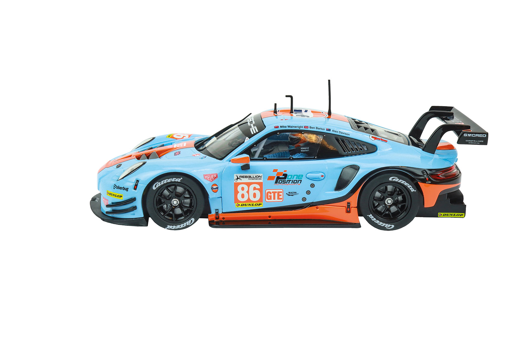 Porsche 911 RSR "Gulf Racing, - CARRERA EVOLUTION  Porsche 911 RSR Gulf Racing, Mike Wainwright, No.86, Silverstone 2018