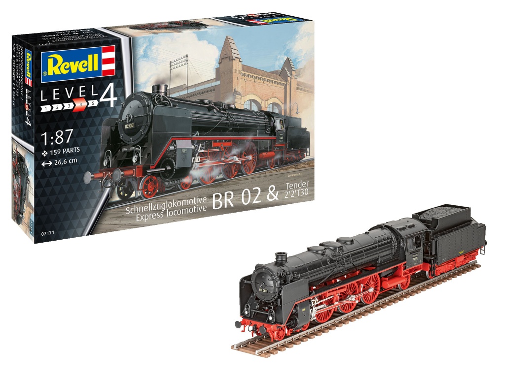 Schnellzuglokomotive BR 02 & - Revell 1:87 Schnellzuglokomotive BR 02 & Tender 2´2´T30