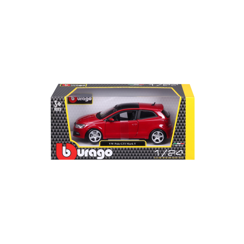 BBURAGO VW POLO 5 GTI - Bburago 1:24 VW Polo 5 GTI, rot