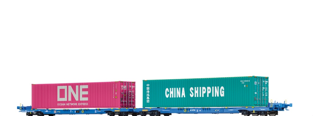 H0 GÜW Sffggmrrs VTG VI China - H0 Containerw. Sffggmrrss VTG, VI, China
