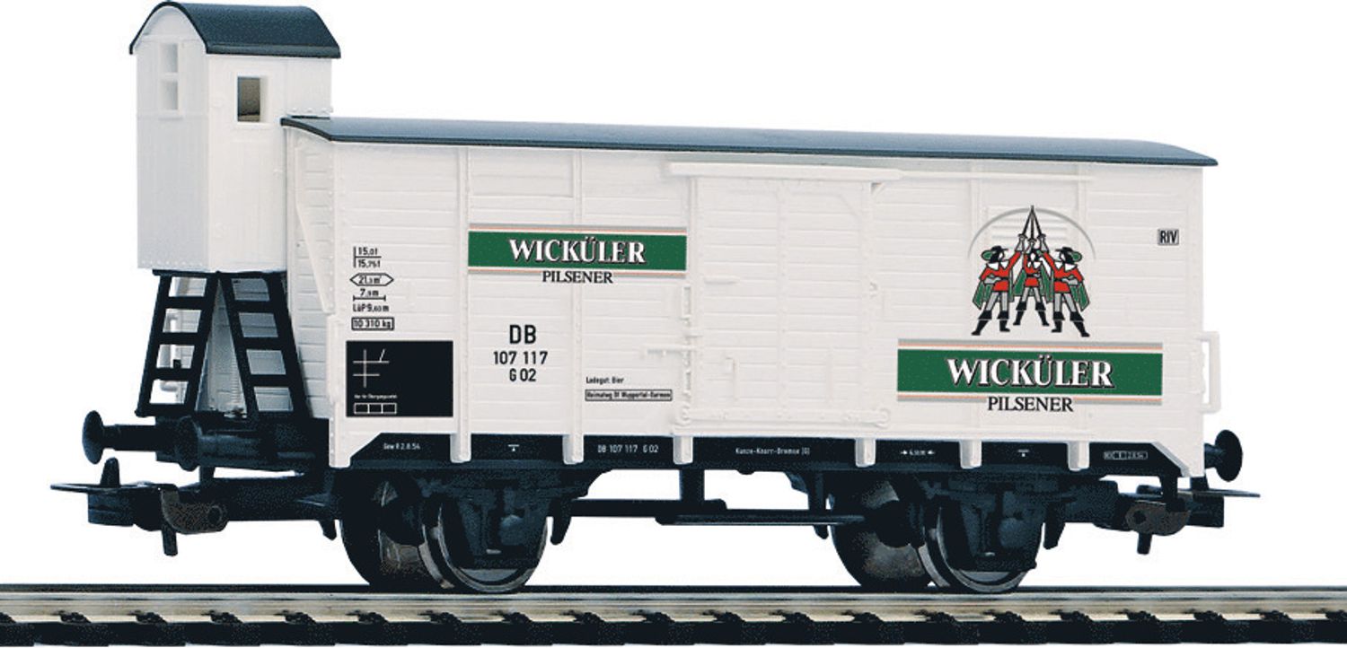 HO Ged. Güterwagen G02DB Wic - Wicküler Bier mit Bremserhaus Ep. III