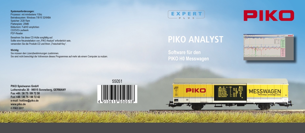Software für Messwagen - Software für PIKO H0 Messwagen (CD-ROM) PIKO Analyst