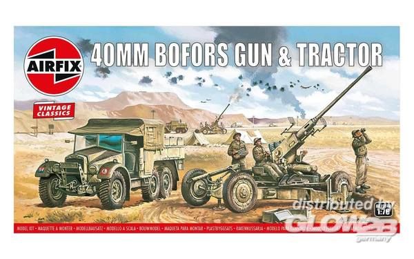Bofors 40mm Gun & Tractor,Vin - Airfix 1:76 Bofors 40mm Gun & Tractor,Vintage Classi