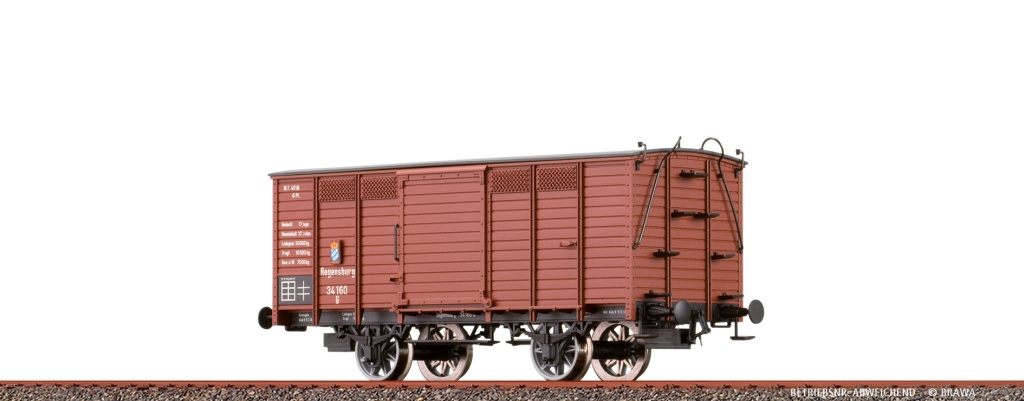 H0 GÜW G K.Bay.Sts.B. I - H0 Gedeckter Güterwagen G K.Bay.Sts.B., Epoche I