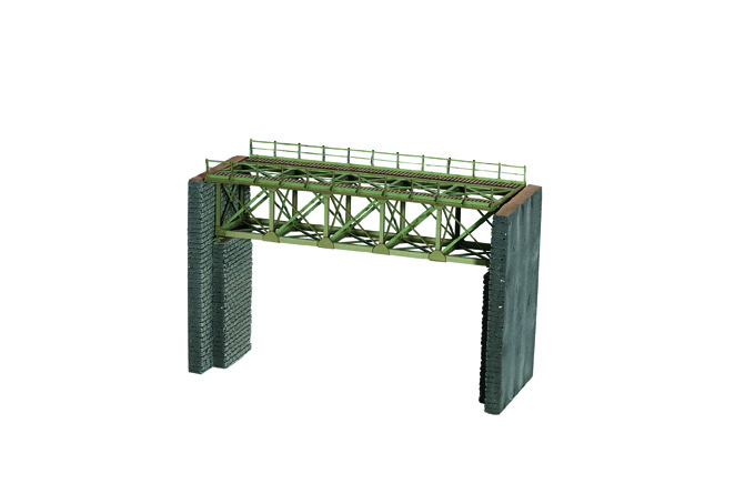 N Stahlbrücke - Inhalt:  Laser-Cut Brückenbausatz mit Brückenköpfen, aus spezie