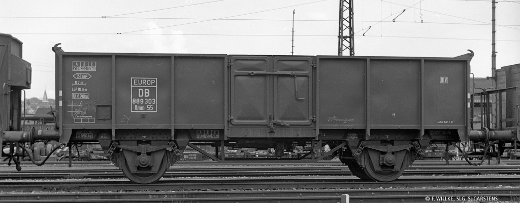 H0 GÜW Omm 55 DB III - H0 Offener Güterwagen Omm55 DB