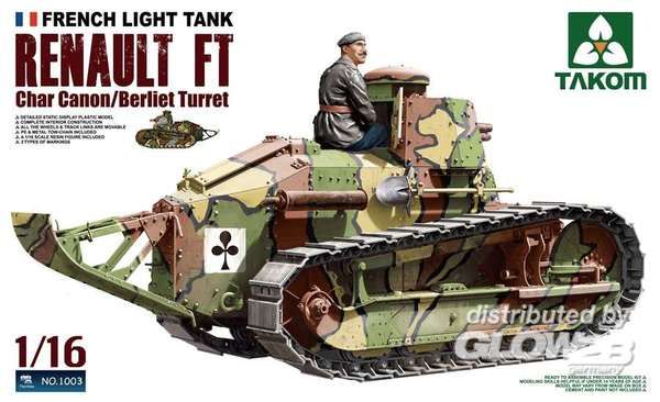 French Heavy Tank RENAULT FT - Takom 1:16 French Heavy Tank RENAULT FT char Canon/