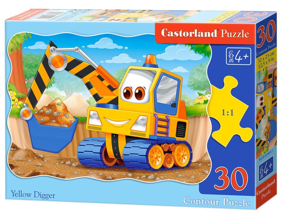 Yellow Digger, Puzzle 30 Teil - Castorland  Yellow Digger, Puzzle 30 Teile
