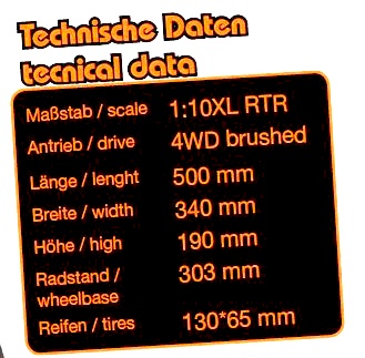 BruggyBL brushless 1:10XL RTR - 2,4 GhZ, Kugelgelagert, Metallchassis, Aluteile, Getriebe gekapselt,  ...bis 70 km/h !